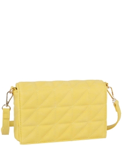 Flap Quilted Crossbody Bag TD-0023 YELLOW
